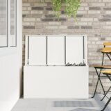  Zunanja shranjevalna škatla Bela 100 x 50,5 x 50 cm Jeklo, (5000272986) | Shoptok.si