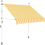 Tenda na ručno uvlačenje 150 cm narančasto-bijela prugasta | shoptok.hr