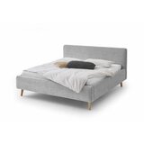 Meise Möbel Sivi tapecirani bračni krevet s prostorom za odlaganje s podnicom 140x200 cm Mattis - | shoptok.hr