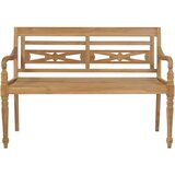 vidaXL Klupa Batavia s plavim jastukom 120 cm od masivne tikovine | shoptok.hr