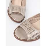 Sergio Leone Women's gold low-heeled sandals | shoptok.hr