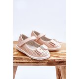 VINCEZA Children's Ballerinas With Velcro Bow Pink Halle | Shoptok.si