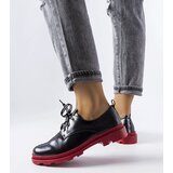 Gemre Black lace-up shoes with contrasting sole Hanifan | shoptok.hr
