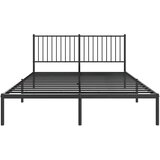  Metalni okvir za krevet s uzglavljem crni 160x200 cm | shoptok.hr
