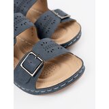 SEASTAR Low-heeled wedge sandals with buckles blue | ePonuda.com