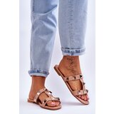Boto Women's Slippers With Large Studs Nude Mercure | ePonuda.com