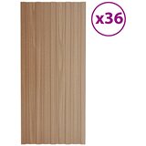 vidaXL Krovni paneli 36 kom od pocinčanog čelika boja drva 100 x 45 cm Cijene