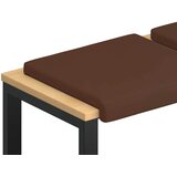  Jastučić za klupu 2 kom. Umjetna koža Smeđa Dubina 35 cm - Smeđa 2 | shoptok.hr