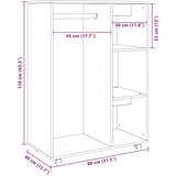  Ormar crni 80 x 40 x 110 cm od konstruiranog drva | shoptok.hr