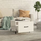  Stolić za kavu s metalnim nogama 2 kom sjajni bijeli 50x50x40cm | Eponuda.com