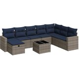  9-dijelni set vrtnih sofa od poliratana s jastucima sivi | shoptok.hr