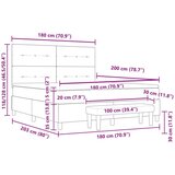  Krevet s box springom madracem i klupom u tamnozelenoj boji 180x200 cm | shoptok.hr