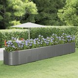  Povišena vrtna gredica od čelika 554x100x68 cm sivi | shoptok.hr