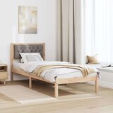  Okvir za krevet Sivo-smeđa 90 x 190 cm tkanina | shoptok.hr