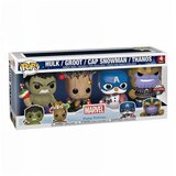 Funko pop! marvel: holiday bobble head hulk / groot / cap snowman / thanos 4PK Funko pop! marvel: holiday bobble head hulk / groot / cap snowman / thanos 4PK Slike