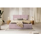 MID.YOU OBLAZINJENA POSTELJA 180 cm x 200 cm , les, tekstil, leseni material roza | Shoptok.si