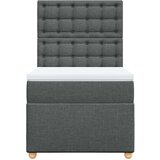 vidaXL Box spring postelja z vzmetnico temno siva 80x200 cm blago | Shoptok.si