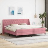  Okvir kreveta s madracem Ružičasta 200 x 200 cm Baršun | shoptok.hr