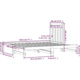  Izvlečna dnevna postelja 2x(90x190) cm trdna borovina, (20684526) | Shoptok.si