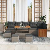  Sjedeća garnitura za vrt 12 kom. 8-Broj sjedala Siva poliratan 286 x 161 x 85 cm | Shoptok.si