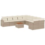  11-dijelni set vrtnih sofa od poliratana s jastucima bež | shoptok.hr