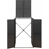  Spremište za kantu za smeće crno 70 x 80 x 117 cm od poliratana | Eponuda.ba