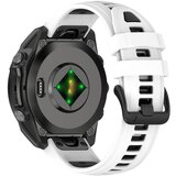 INF Bel in črn silikonski pašček za uro, združljiv z Garmin Fenix 8/Enduro 3/Fenix E 26 mm, (21583533) | Shoptok.si