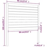  Uzglavlje za krevet crno 96 x 4 x 100 cm od masivne borovine | shoptok.hr
