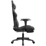  Igraća stolica od umjetne kože s osloncem za noge Crna i siva | shoptok.hr