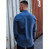 DStreet Koszula męska jeansowa niebieska | shoptok.hr