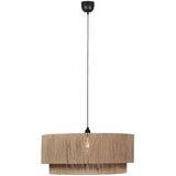 Trio Leuchten Japandi viseča svetilka črna z rjavo vrvjo 60cm - Smilla | Shoptok.si