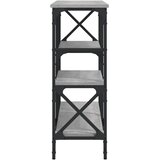  Konzolni stol siva boja hrasta 150x29x76,5 cm konstruirano drvo | shoptok.hr