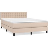  The Living Store Box spring postelja z vzmetnico kapučino 140x190cm umetno usnje - Box Spring Postelja, (21521424) | Shoptok.si