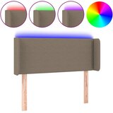  LED uzglavlje smeđesivo 93x16x78/88 cm od tkanine | shoptok.hr