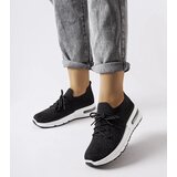 Gemre Black sneakers adorned with shimmering thread Randolph | Shoptok.si