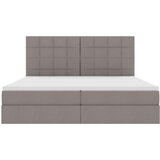  Krevet s od storage Sivo-smeđa 200 x 200 cm Lažna koža | shoptok.hr