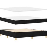  Krevet s opruga kutije s uzglavljem Crna 180 x 200 cm tkanina | shoptok.hr