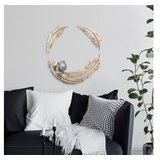 WALLXPERT Set zidne dekoracije Love Birds - 2, 41x21x4, 26x8x2 cm, 3 komada, Krem | Eponuda.ba