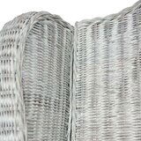 vidaXL Sofa s jastukom siva od prirodnog ratana i platna | shoptok.hr