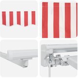  Ručno sklopiva tenda Crvena i bijela 5 x 3 m | shoptok.hr