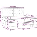 Krevet s oprugama i madracem tamnosmeđi 200x200 cm od tkanine | shoptok.hr