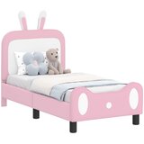  Okvir kreveta za malu djecu s naslonom Ružičasta 70 x 140 cm PU | Eponuda.com