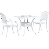  Set za vrtni bistro od 3 dijela bijeli lijevani aluminij | shoptok.hr