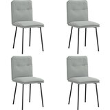 Maison Chic Jedilni stoli - Vzorci stoli 4 kosi svetlo siv žamet A902, (22032199) Cene