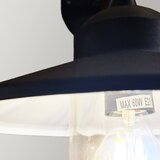 Elstead Lighting Elstead Klampenborg Zunanja kupolasta stenska svetilka z 1 lučjo, črna, IP44, E27, (22100148) | Shoptok.si