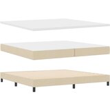  okvir postelje z vzmetnico Bež Tkanina 200 x 200 cm Vzmetnica, (22067238) | Shoptok.si