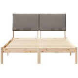  Okvir kreveta Smeđa i taupe 160 x 200 cm Masivna borovina | Eponuda.com