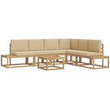  Set vanjskih sofa 5 Komad Bijela i bež Poliester | shoptok.hr