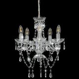 Luster s kristalnim perlama srebrni okrugli 5 x E14 | Eponuda.com