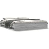 vidaXL Okvir za krevet boja hrasta 200x200 cm od konstruiranog drva | shoptok.hr